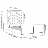 Bedframe met hoofdeinde Donkergroen 120 x 190 cm Fluweel - thumbnail