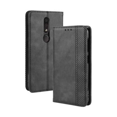 Magnetische Buckle retro Crazy Horse textuur horizontale Flip lederen case voor Nokia 4 2 met houder & kaartsleuven & fotolijstjes (zwart)