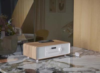 Micro-chaîne Bluetooth - THOMSON - Blanche et Noire - Radio FM/CD/MP3/USB, 60 W, egaliseur