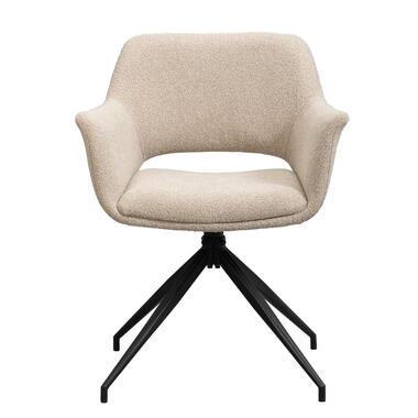 Eetkamerstoel Belle - stof - zand