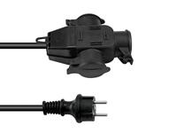 Eurolite EUROLITE 240v verlengkabel 3 voudig 3 meter - thumbnail