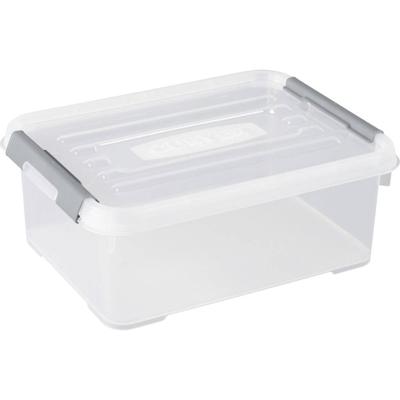 Curver 243946 Opbergbox HANDY Stapelbaar (l x b x h) 400 x 290 x 150 mm Transparant, Zilver 1 stuk(s)