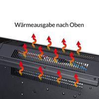 Elektrische haard met open haard vlameffect 1800W met afstandsbediening - thumbnail
