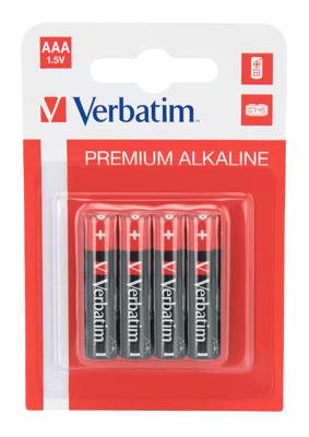 Verbatim AAA-alkalinebatterijen - 1.5V, 4-pack