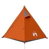 VidaXL Koepeltent 2-persoons waterdicht grijs en oranje - thumbnail