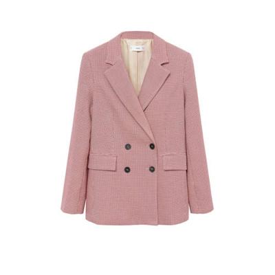 Mango blazer met pied-de-poule rood Mango blazer met pied-de-poule rood