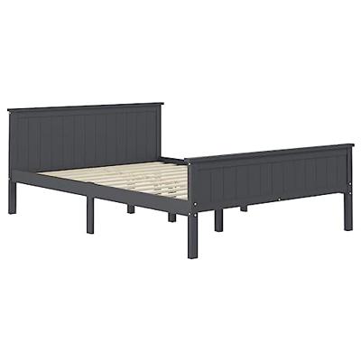 Bedframe massief grenenhout grijs 160x200 cm Bedframe massief grenenhout grijs 160x200 cm