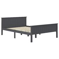 Bedframe massief grenenhout grijs 160x200 cm - thumbnail