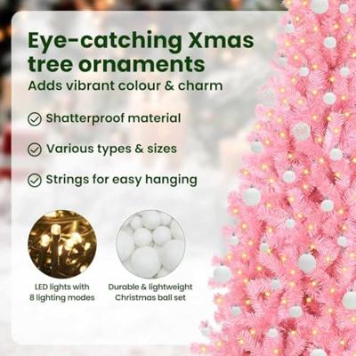 VidaXL Kerstboom met 300 led met standaard roze 180 cm pvc VidaXL Kerstboom met 300 led met standaard roze 180 cm pvc