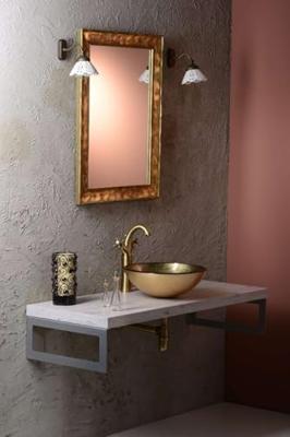 Wastafelmengkraan Sapho Antea 2-knop Gebogen Hoog 30 cm Brons Sapho