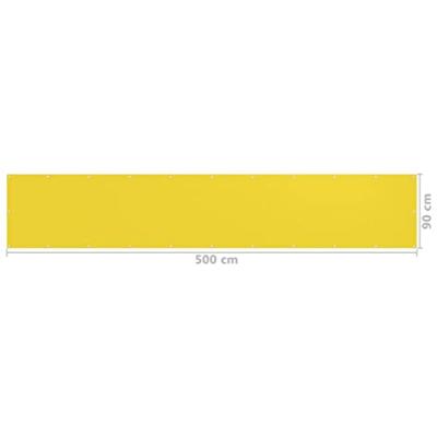 VidaXL Balkonscherm 90x500 cm hdpe geel