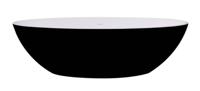 Best Design Vrijstaand Bad Solid Surface 180 x 85 cm Bicolor Mat Zwart/Wit - thumbnail
