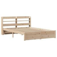 Bedframe met hoofdbord massief grenenhout 120x200 cm - thumbnail