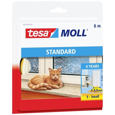 Tesa Tochtband - i profiel - 6m x 1.0-3.5mm - wit