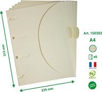 Tarifold smartfolder, geperforeerde showtas, ft A4, pak van 6 stuks, beige - thumbnail