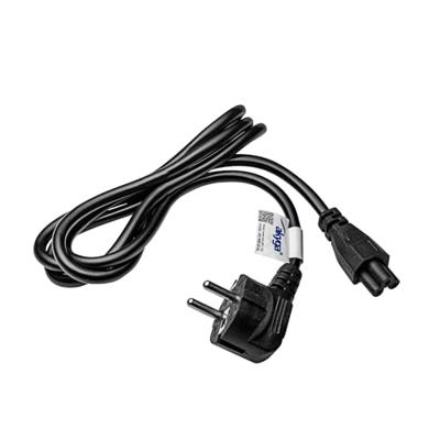 Akyga Stroom Adapterkabel [1x Randaarde stekker - 1x Apparaatbus C5] 1.50 m Zwart