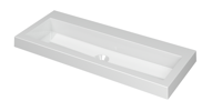 INK Dock Wastafel Polystone Zonder Kraangat - 1000x400x60 mm - Glans Wit - thumbnail