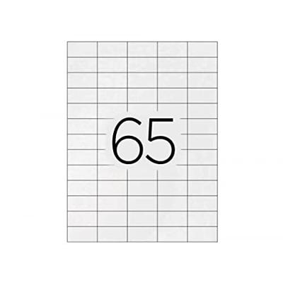 Q-CONNECT etiketten, wit, rechte hoeken, 38,1 x 21,2 mm, 100 vel, 65 etiketten per vel Q-CONNECT etiketten, wit, rechte hoeken, 38,1 x 21,2 mm, 100 vel, 65 etiketten per vel