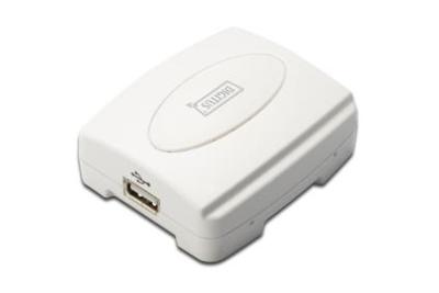 DIGITUS USB 2.0 Fast Ethernet Print Server, 1-Port, 1x USB A, 1x RJ45, Wit