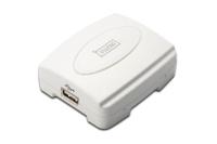 DIGITUS USB 2.0 Fast Ethernet Print Server, 1-Port, 1x USB A, 1x RJ45, Wit - thumbnail