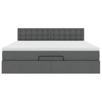 Ottoman bed met matras 180x200cm stof donkergrijs - thumbnail