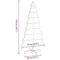 Kerstdecoratie kerstboom 150 cm massief grenenhout - thumbnail