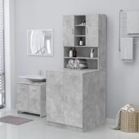 VidaXL Wasmachinekast 71x71,5x91,5 cm betongrijs - thumbnail