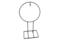 Kranshanger op voet 26xh47cm zwart - thumbnail
