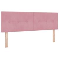 LED Hoofdbord met LED-striplichten Roze 144 cm Polyester - thumbnail