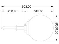 Trio BollampBolo Spike 30cm opaal - R57043001 - thumbnail