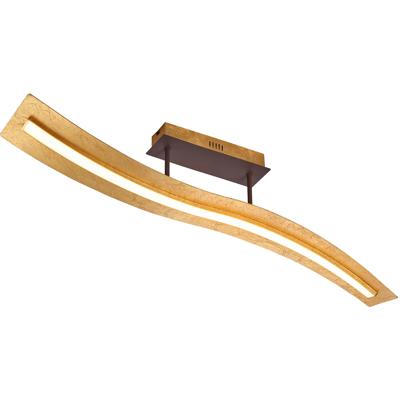 Led Plafondlamp - Plafondverlichting - Trion Salerna - 24w - Warm Wit 3000k - Rechthoek - Mat Goud - Aluminium Led Plafondlamp - Plafondverlichting - Trion Salerna - 24w - Warm Wit 3000k - Rechthoek - Mat Goud - Aluminium