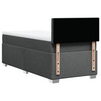 Boxspring met matras stof donkergrijs 90x190 cm - thumbnail