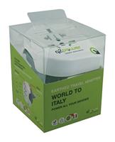 Q2 Power | World to Italy | Universal-Reiseadapter mit Erdungsstecker | KID SAFE Stoßschutz | Spannung und Leistung 100V-1000W / 250V-2500W - thumbnail