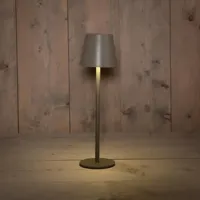 Draadloze tafellamp warm wit dimbaar LED inclusief USB kabel 36.5x11.5cm mat grijs Anna's Collection - Annas collection - thumbnail