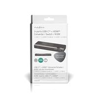 HDMI-Converter | USB-C Female / 2x HDMI Input / 4x USB A Female | 1x HDMI Output | 1-weg | 4K@60Hz | 18 Gbps | ABS | Antraciet - thumbnail