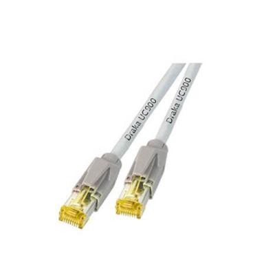 DRAKA K8560WS.20 RJ45 netwerkkabel, patchkabel CAT 6a S/FTP 20,00 m wit, vlamvertragend, met vergrendelingen