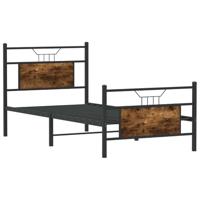 Bedframe zonder matras hout gerookt eikenkleurig 90x200 cm - thumbnail
