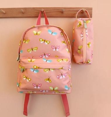 Kleine rugzak voor meisjes VLINDERS A Little Lovely Company rozen - thumbnail