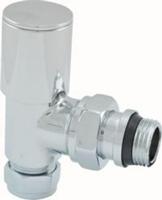 Riko luxe radiatorventiel 1/2&apos;&apos;x15 (M22) knel haaks chroom - thumbnail