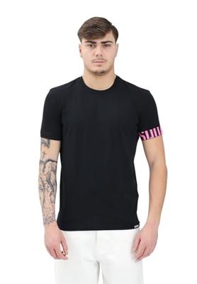 Dsquared2 D9M3S5770 T-Shirt Heren Zwart/Roze - Maat L - Kleur: ZwartRoze | Soccerfanshop Dsquared2 D9M3S5770 T-Shirt Heren Zwart/Roze - Maat L - Kleur: ZwartRoze | Soccerfanshop