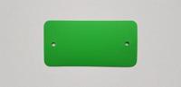 PVC labels 64x118mm groen2xgat rondehoek - thumbnail