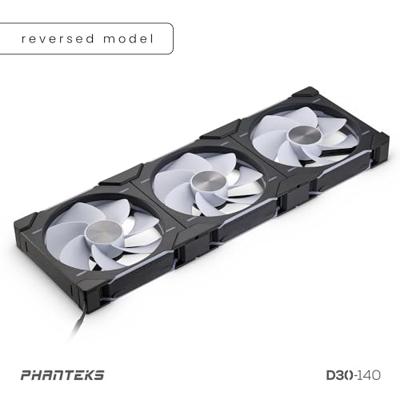 Phanteks D30 PWM Reverse Airflow D-RGB PC-ventilator (b x h x d) 140 x 30 x 140 mm