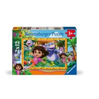 Ravensburger puzzels Dora the Explorer 2x12 stukjes - thumbnail