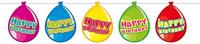 Folat BV Vlaggenlijn ballonnen happy birthday, 10mtr. - thumbnail