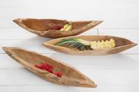 Massieve kom NATURE BOAT 60cm natuurlijk teak wortelhout - 21053 - thumbnail