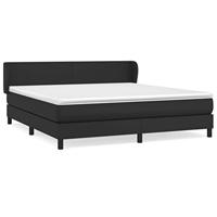 Boxspring met matras kunstleer zwart 160x200 cm - thumbnail