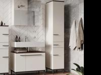 Kolomkast YONA 2 deuren 1 lade kasjmier/walnoot - thumbnail