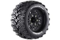 Louise 1/10 MT-CYCLONE Soft banden op Velgen Zwart - Hex 12-14-17mm - thumbnail