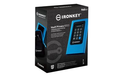 Kingsong IronKey Vault Privacy 80 960 GB Externe harde schijf (3,5 inch) USB-C Blauw IKVP80ES/960G