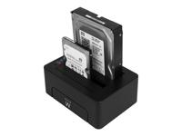 Docking stationDual Ewent AAACET0186 Dual 2.5"-3.5" USB 3.1 ABS Zwart - thumbnail